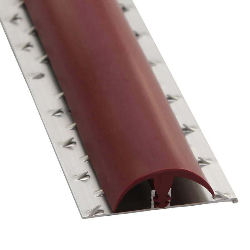 Top PVC with aluminum base rubber plastic tile to carpet transition strips