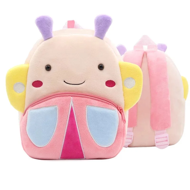 cartoon animal design plush material school toddler kindergarten kids bag backpack for children girl and boy