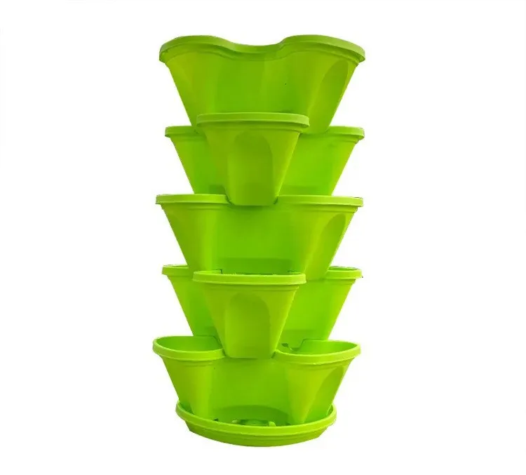 Hot Selling Hydroponic Stacking Vertical Flower Pots For Indoor And Outdoor