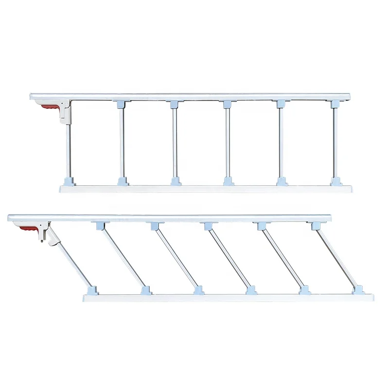 hospital medical bed accessories spare part of folding aluminum alloy side guard rails