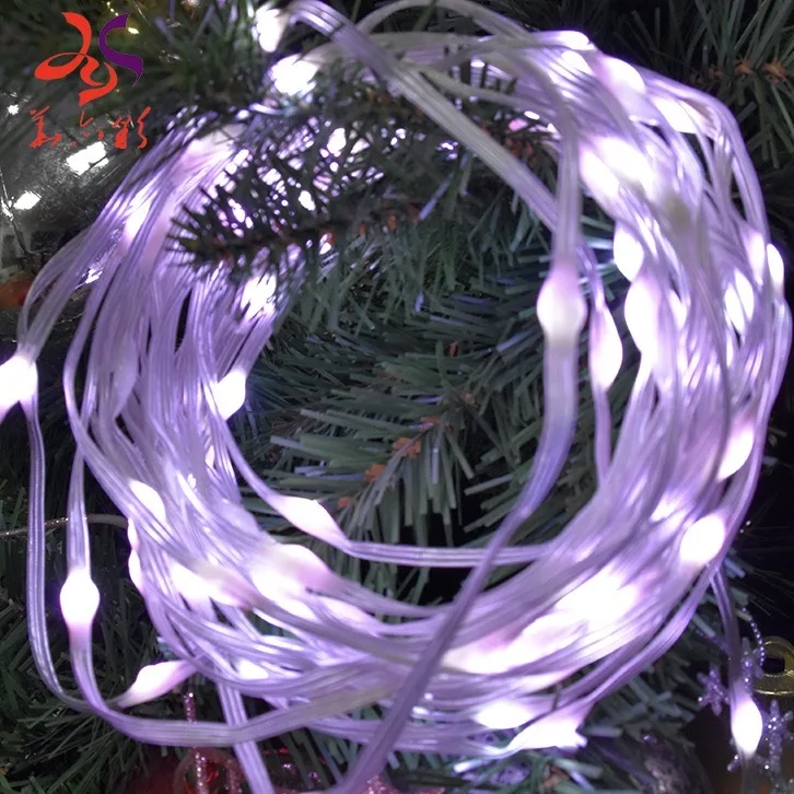Fast Delivery Fully transparent line Multi Color RGB Point control light string waterproof led