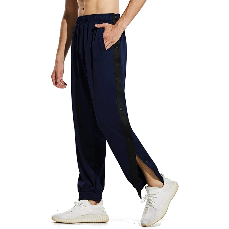 Mens Tear Away Basketball Pants Loose Fit  Sweatpants Casual mens workout athletic pant