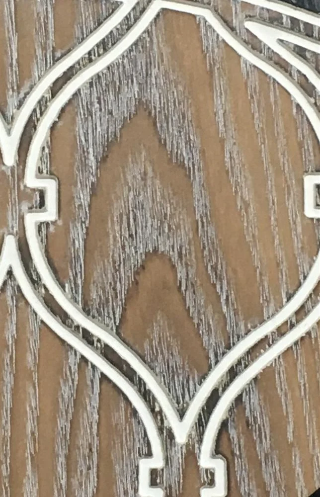 
Oversized Custom Geometric Design White Brushed Fraxinus Mandshurica Wooden Wall Clock 