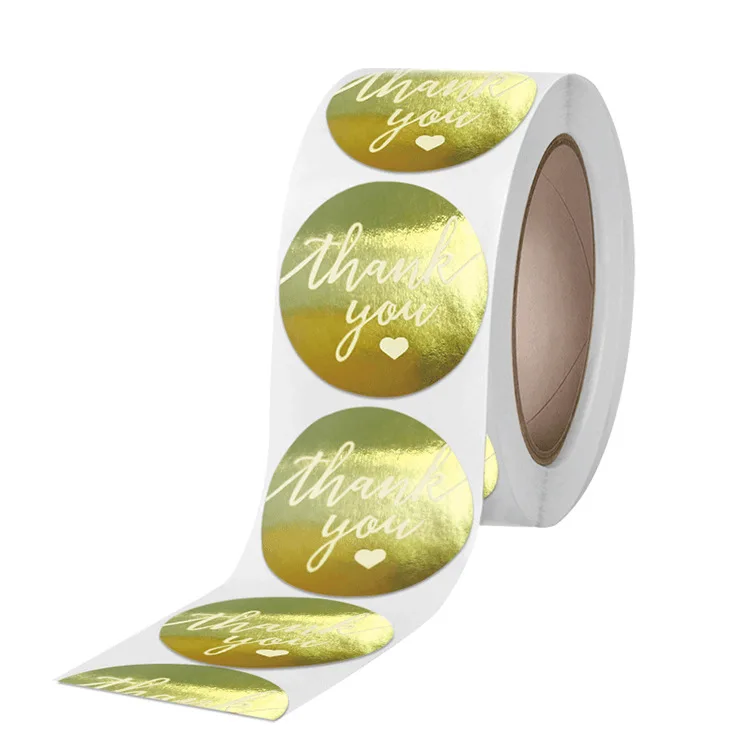 Eco Friendly Biodegradable Custom Logo Printing Thank You Stickers Vinyl Adhesive Paper Packaging Labels Stickers