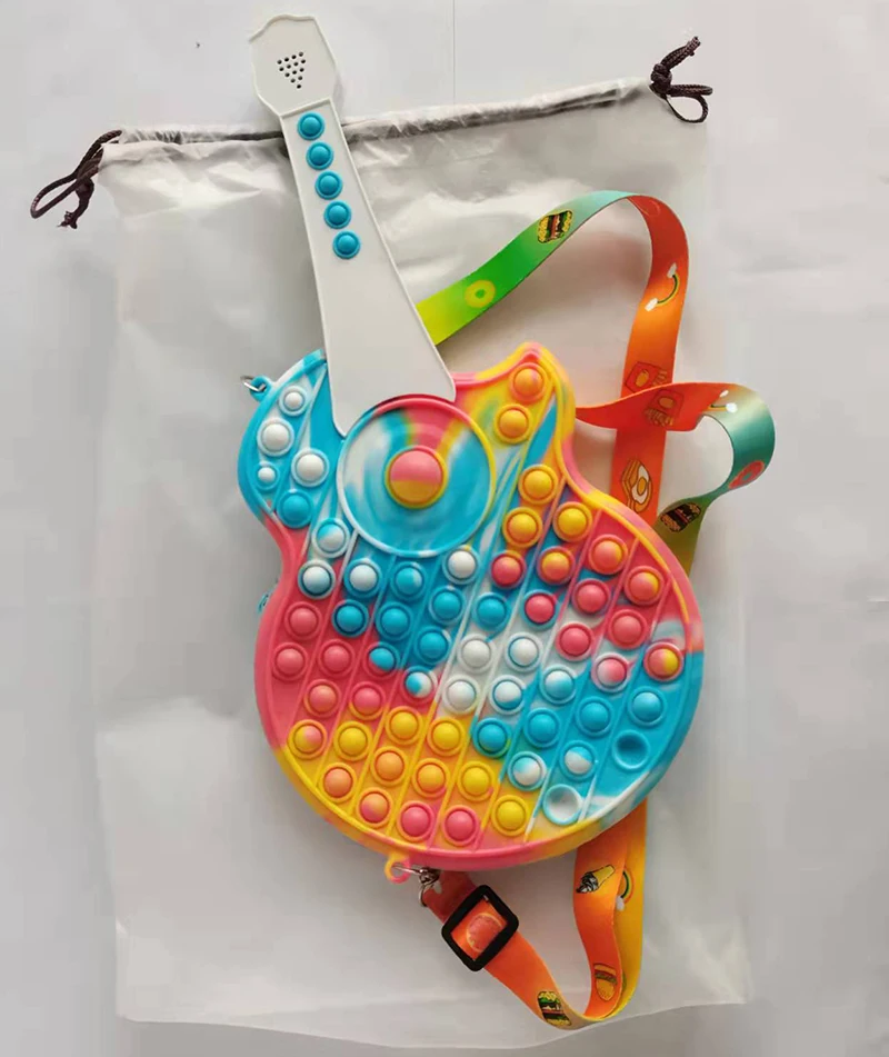 Factory Wholesale Silicone Bag Bubble Popper Toy Handbag Shoulder Bag Purse Case Fidget Pop Bag