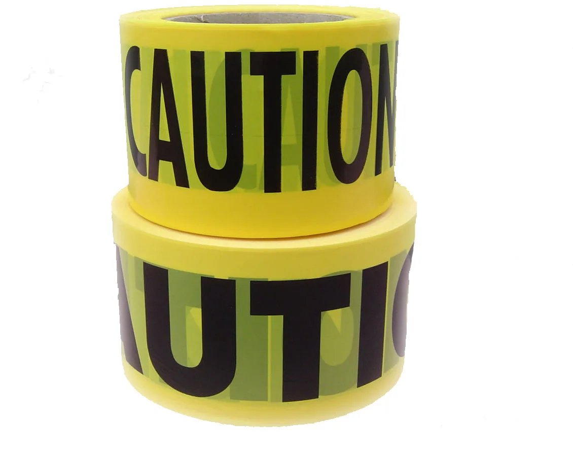 Vapor Barrier Tape 7.5cm White Underground LDPE 300m Supplier Marking Black and Yellow China Factory Printed