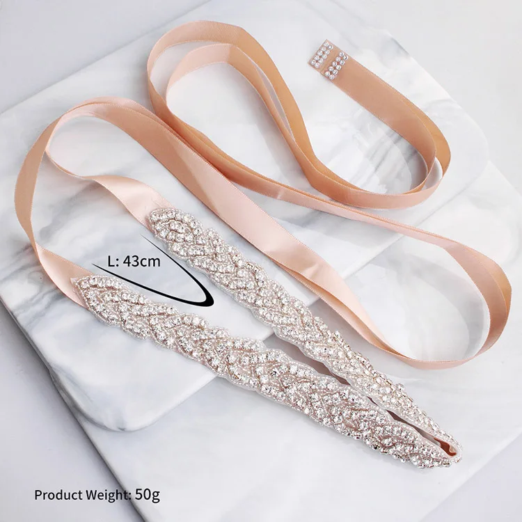 Rhinestone Bride Waistband Alibaba Exquisite Hand Sewn Crystal Belts Wedding Dress High-end Rhinestone Waist Chain