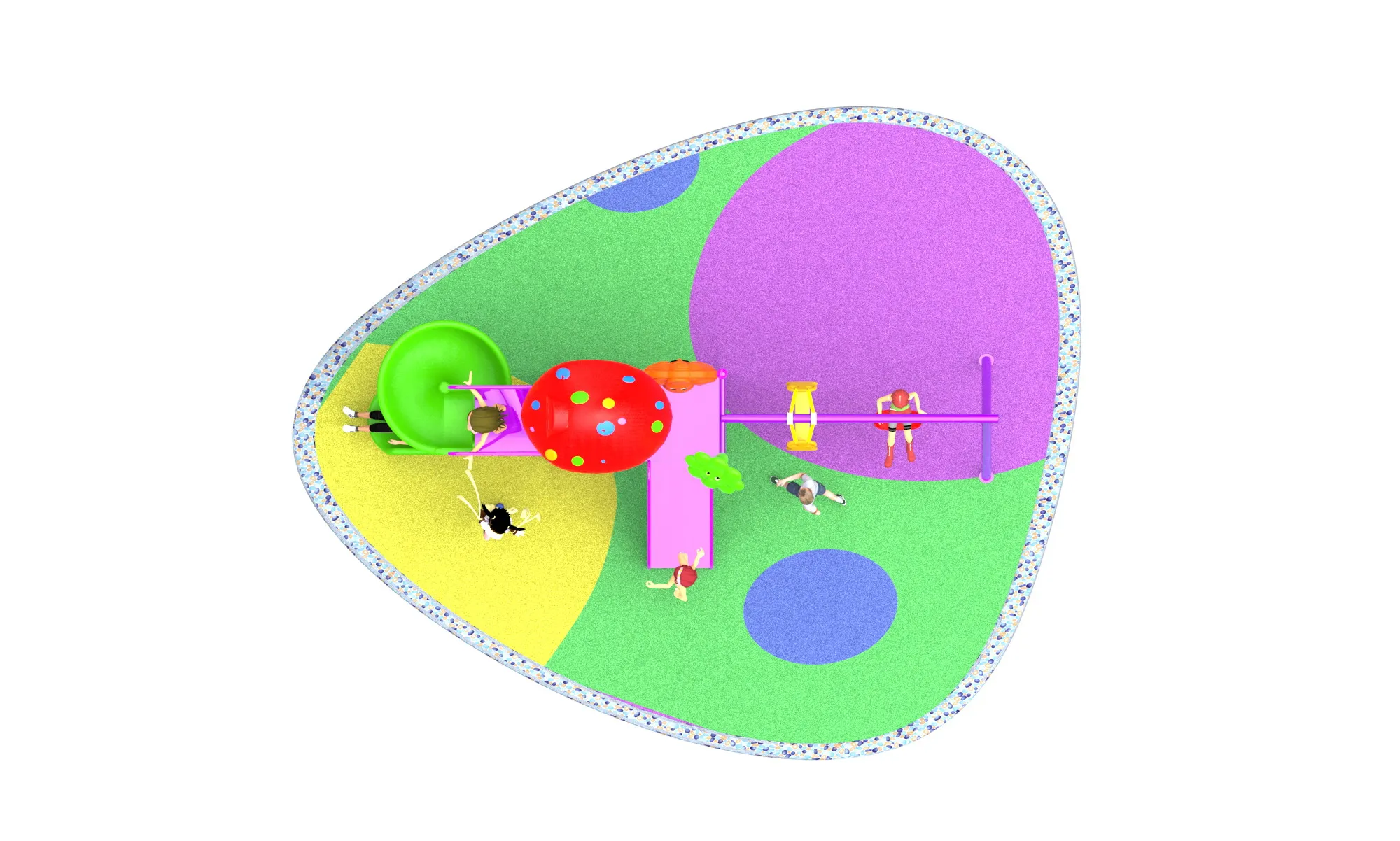 
Popular Kids Plastic Outdoor Playground Equipment Slide Set 