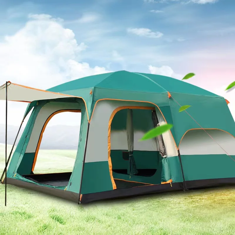 hot sell portable Waterproof Extra Large Double Layers Luxury Family Two Room And One Hall 12 Persons Waterproof tent