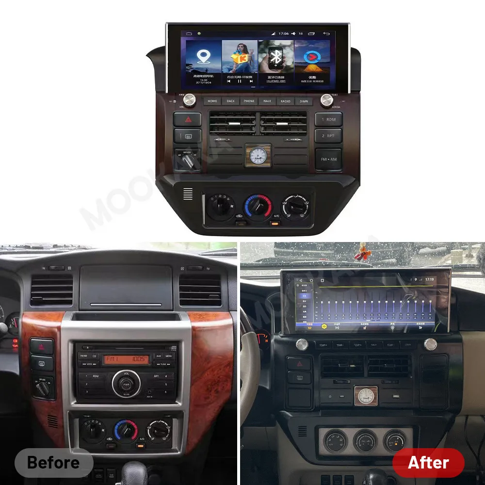 MOOKAKA 12.1 Inch Car Radio For Nissan Patrol Y61 2006-2022 Car DVD Multimedia Player GPS Navigation Car Stereo Head Unit