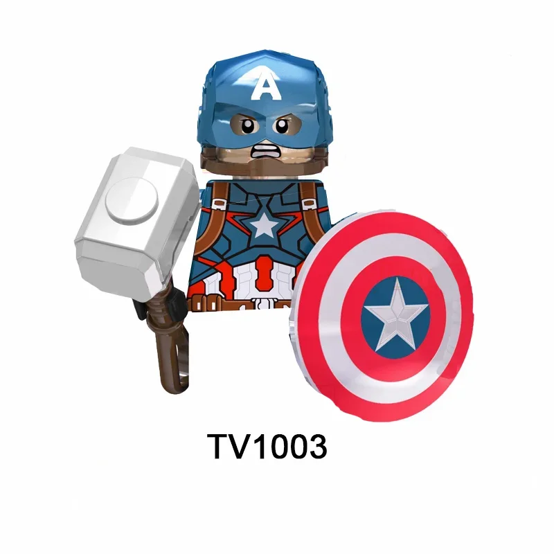 TV6201 Super Heroes Iron Black Wanda Maximoff Thor Panther Man Doc Strange Mini Building Block Figure Kids Collect Plastic Toy