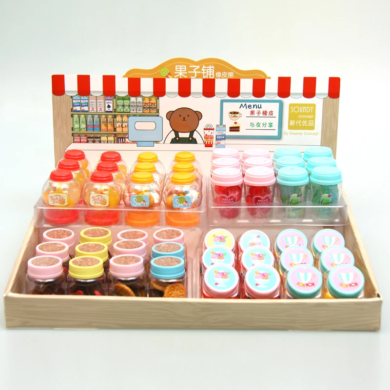 Хит продаж, оптовая продажа, школьные принадлежности в форме мороженого, кавайный ластик для детей, 3D-карандаш из ПВХ материала для детей