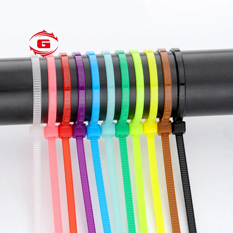 China supplier nylon 66 pa 66 material plastic nylon cable tie supplier cable clamp strap wraps
