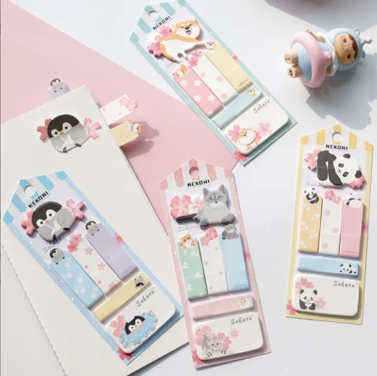 1set/pack Memo Pads Sticky Notes Sakura Festival Dog  Junk Journal Scrapbooking Stickers Office School stationery