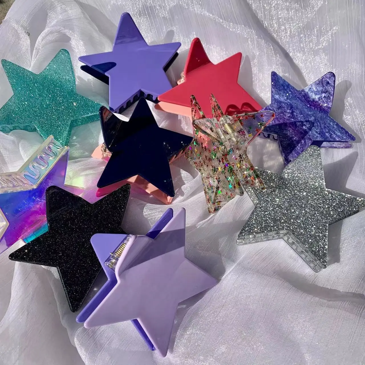 Korean Colorful extra large hair clips Hair Accessories Women Hair claw clips for girls accessories