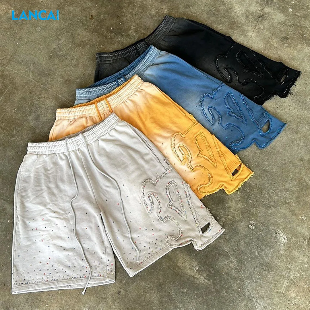 Custom Men Shorts Mesh Breathable Knee Length Sports Shorts Printing Shorts For Men Patch Embroidery