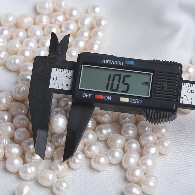 Wholesale 10-11mm Natural Freshwater Pearl Potato Shape Pearl Beads Loose Pearls Without Holes 100g/bag