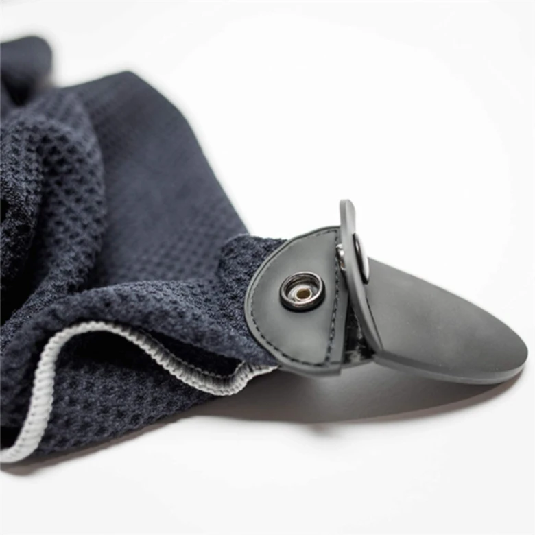 New Design Custom Embroidery Logo Microfiber Magnetic Waffle Golf Towel With Magnet Or Hook