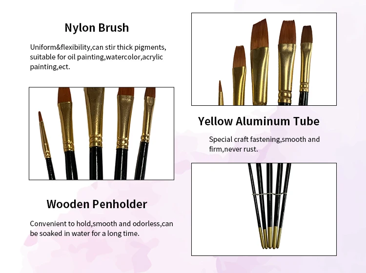 Haihui factory oem acrylic oil paint brushes products art materials for artist art supplies professional