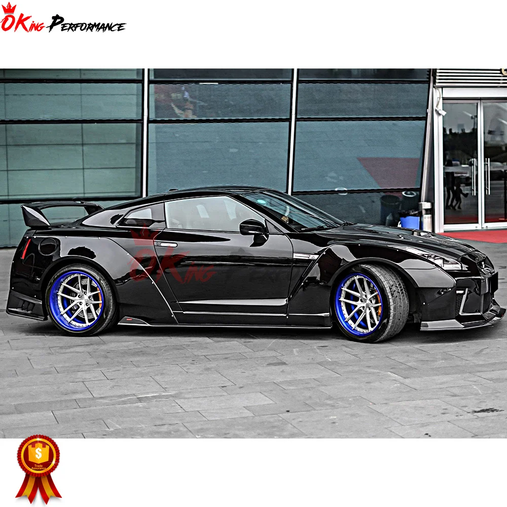 CMST Style Carbon Fiber Side Skirt For Nissan R35 GTR 2008-2016 Side Panels