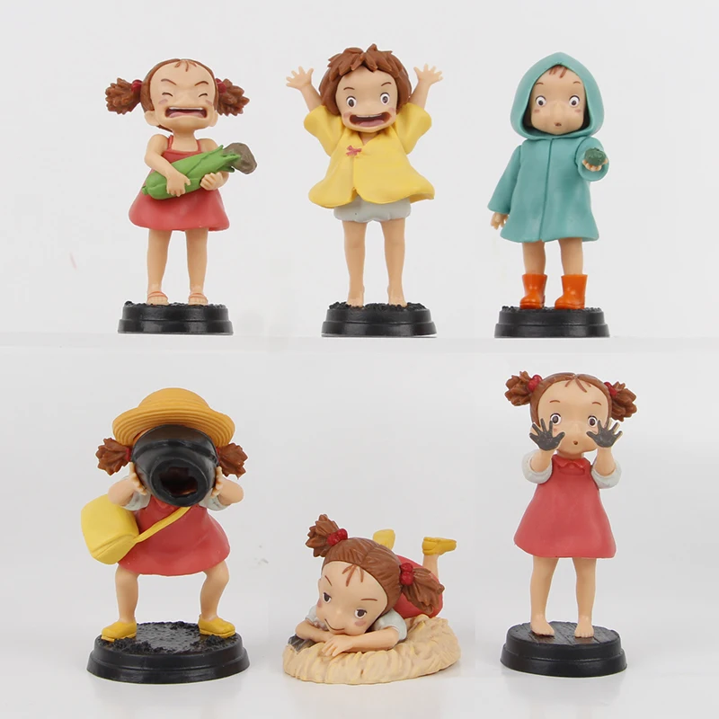Wholesale 6 Pcs/set Miyazaki Hayao Movie Ponyo Action Figures Cartoon Anime Toys Healing Series Birthday Gifts