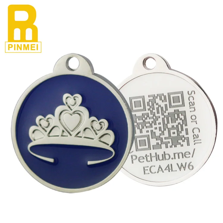 Wholesale New Arrival Custom Shape Print Logo Metal Pet Id Dog Tag For Dog
