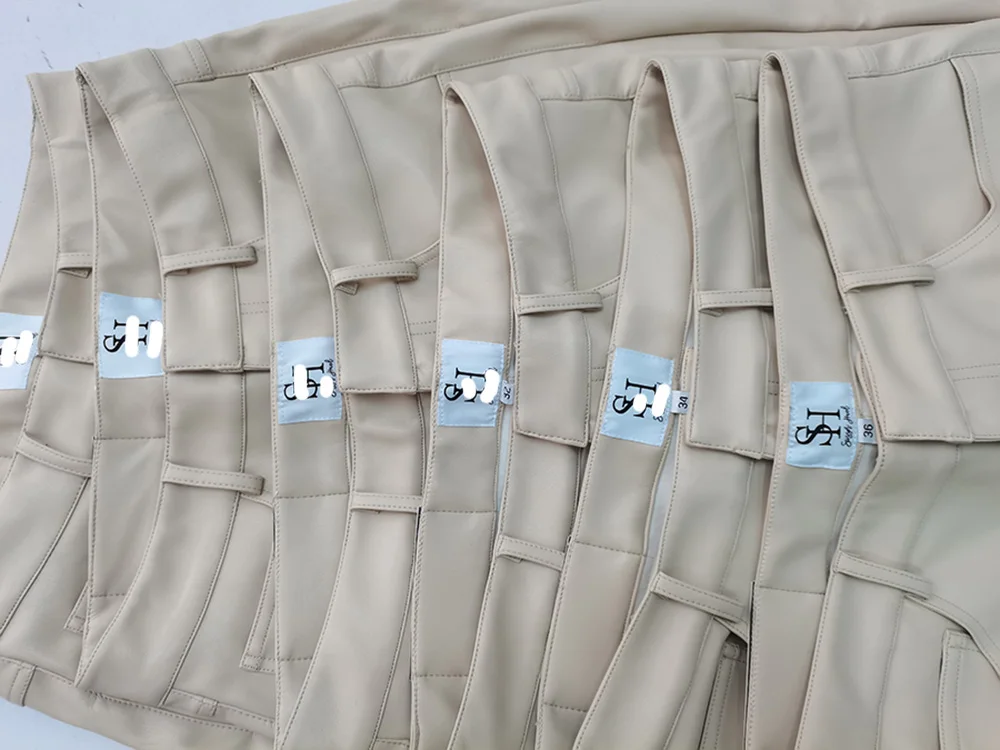 High quality PU leather pants flared pants for men