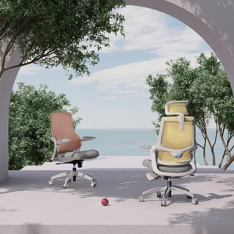 Recliner Black Ergonomic Folding Armrest Swivel Office Chair With Footrest