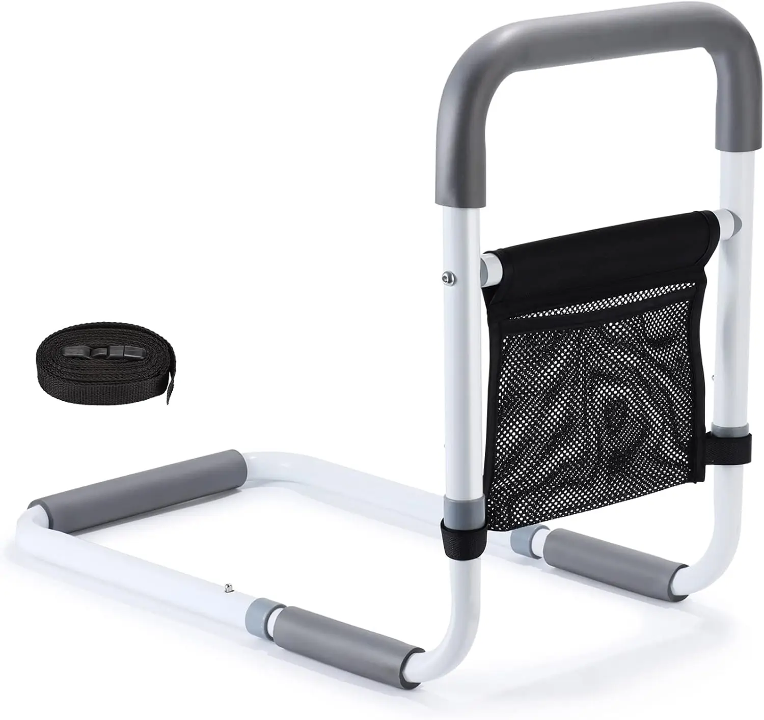 Bed Rails for Elderly Adults Safety Height Adjustable Bed Assist Rail for Seniors Bedside Grab Bar with Storage Pocket