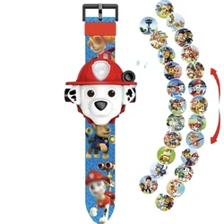 Custom Christmas gifts children cartoon digital wrist watch for kids lights up music spiderman paw glowing 3d t