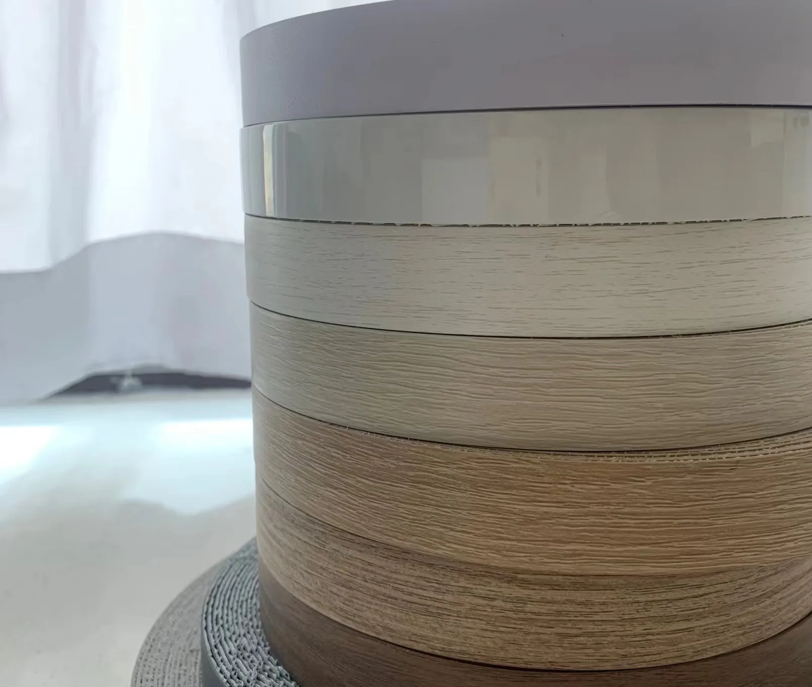 Self adhesive Veneer Decorative Edge Banding PVC Edging