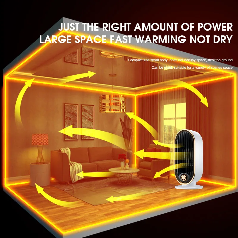 Calentador de ambiente portable mini desktop fan heater personal ceramic ptc electric bedroom living room