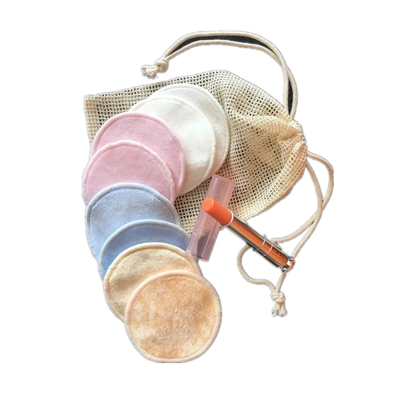 Eco Friendly Non-toxic Reusable Organic Washable Facial Make Up Remover Makeup Cleaning Pads