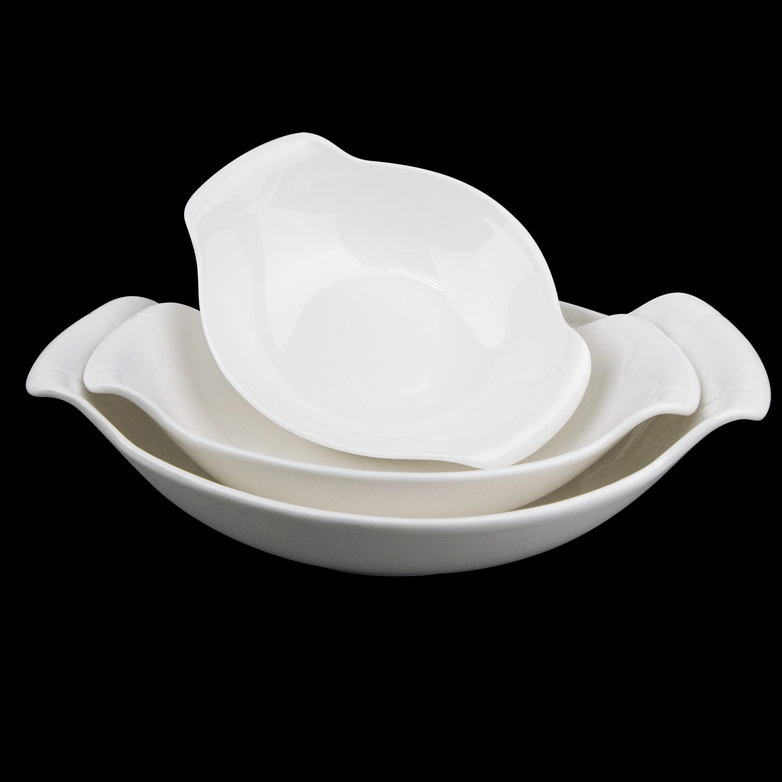 China Manufacture Baking Dishes Porcelain Boat Plate Baking Plate