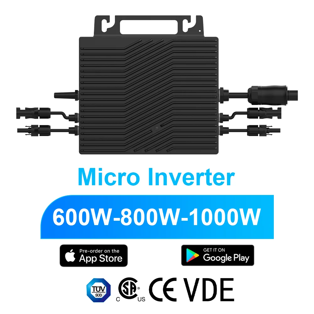 Ac Solar Inverter Single Phase Micro-Inverter 12V On Grid Solar Micro Inverter 800W For Roof Mounting Solar Energy System