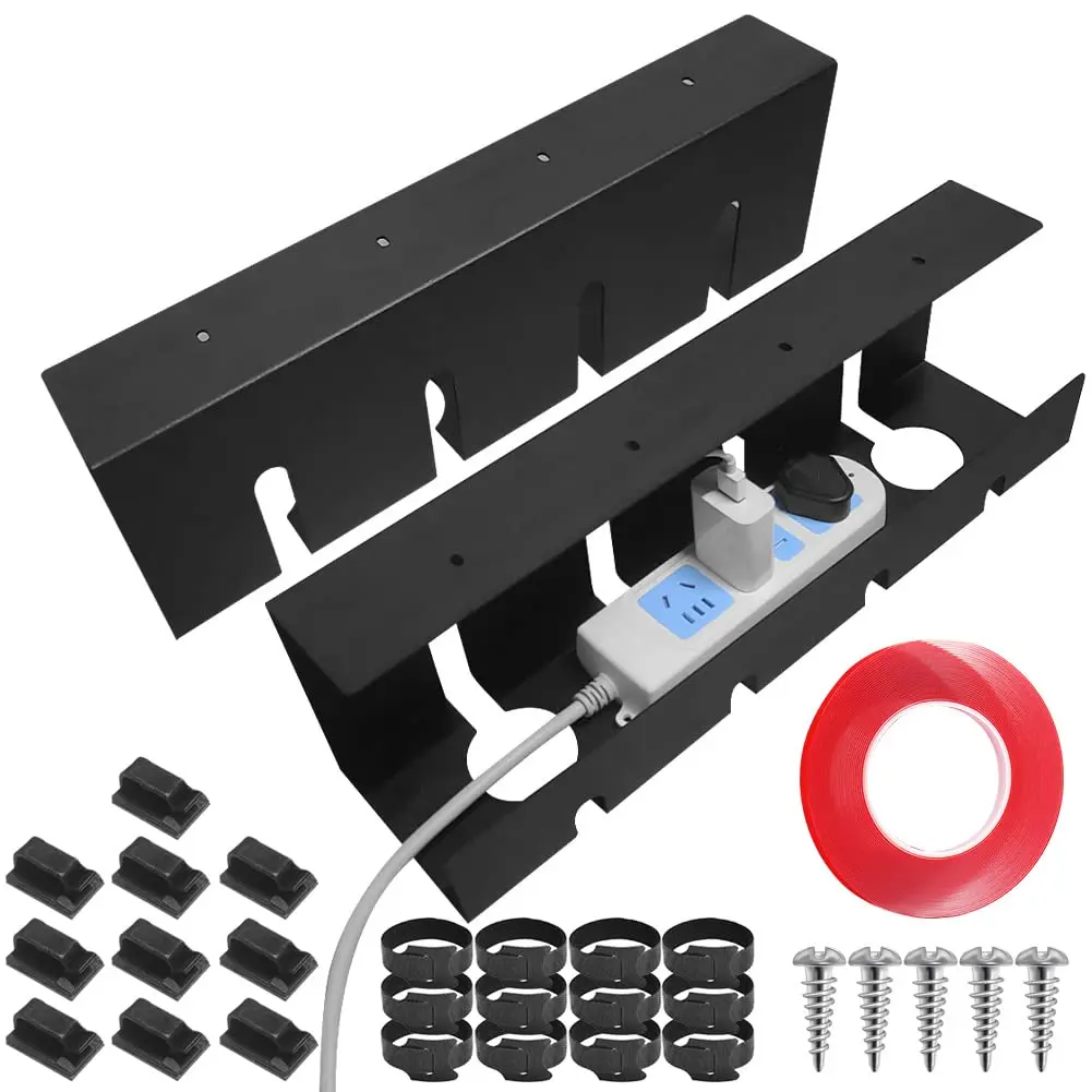 under desk cable management tray metal raceway wires cable tidy organizer office home cable tray
