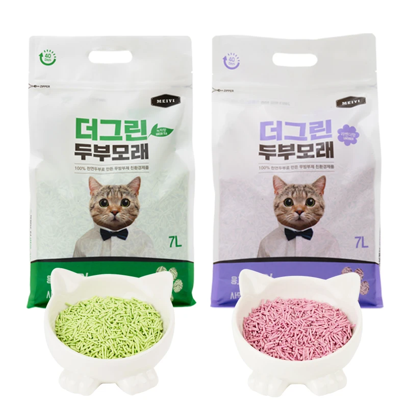 Wholesale 100% Natural Quick Clumping Dust Free Plant Flushable Corn Green Tea Peaches Tofu Cat Litter