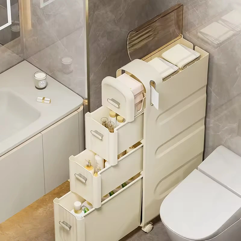 Square Bathroom Seam Cabinet Injection Plastic Storage Treasure for Bathroom Items
