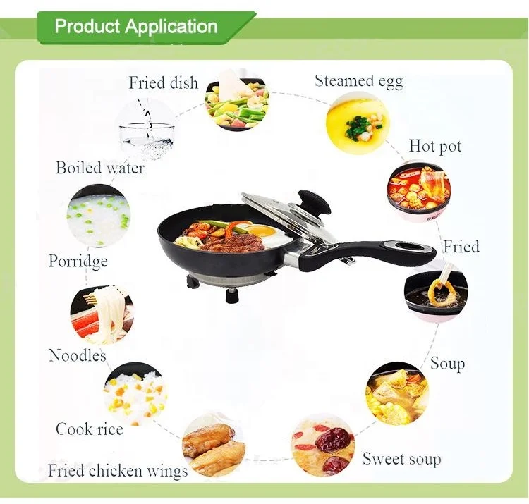 Wholesale 12v solar cooker non-stick coating pan dc solar frying pan