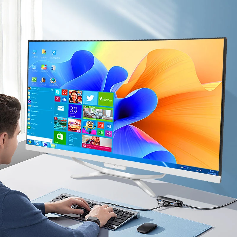 24 27 Inch Game Desktop CPU 16G RAM 512GB SSD Power Supply HD Curved Screen All In One PC Gaming Desktop Computer