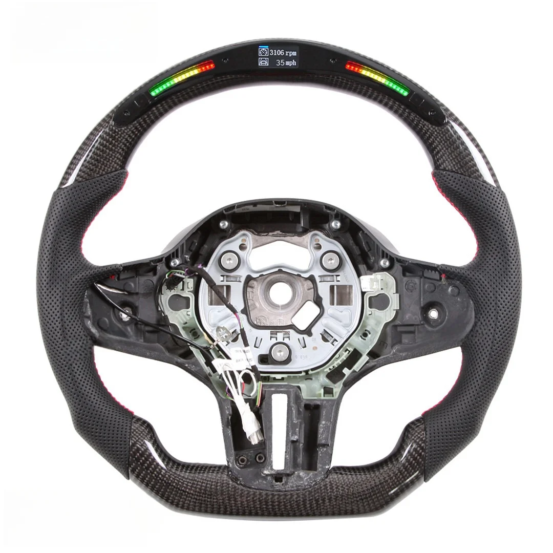 Светодиодное рулевое колесо из углеродного волокна для BMW G20 G30 G38 G28 G05 G06 3 серии M340i высокопроизводительное