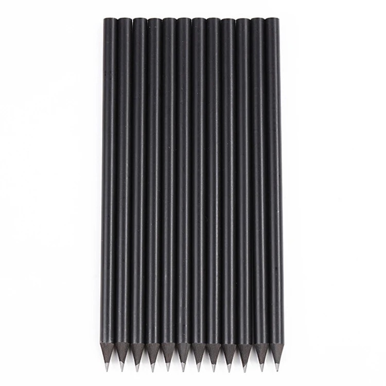 Factory Wholesale Cheap Black Wood HB Lead Pencil for Promotion