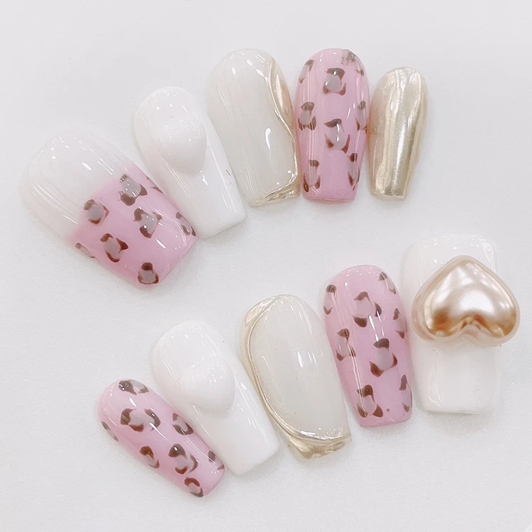 Custom Size Press On Nails Packaging Box Luxury Acrylic Nails 100% Hand Made Press On Nails