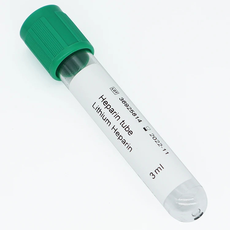 Factory directly supply PET/Glass vacuum sodium heparin blood collection tube 4ml for medical