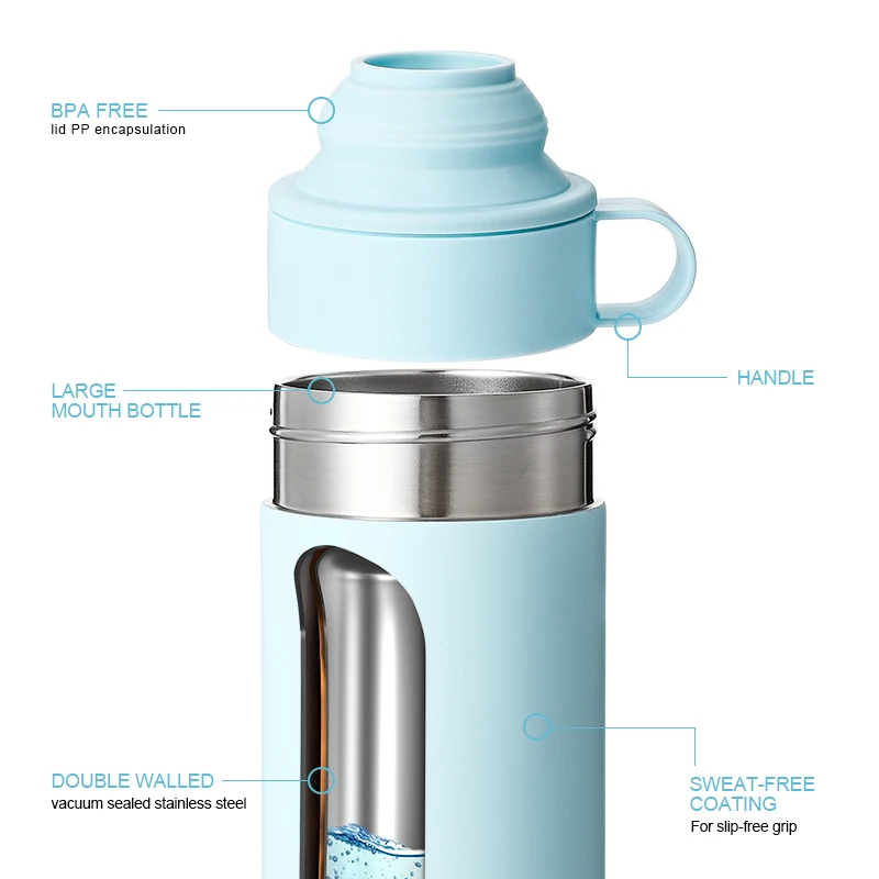 20 OZ Portable Easy to Hold Insulated Beer Can Holder Double-walled Stainless Steel Can Cooler