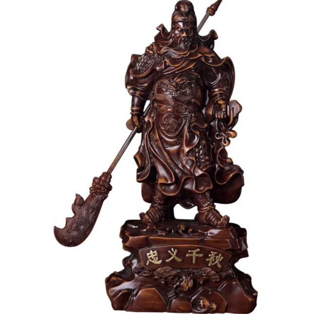 Boutique Lucky  resin ornaments handicrafts opening living room home decoration gifts loyalty Qianqiu Guan Gong wu God of wealth