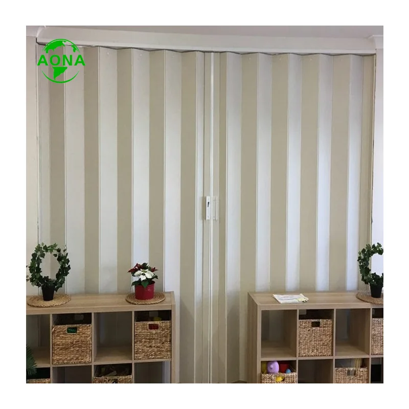 Household Double Open Interior PVC Folding Doors For Bathroom And Kitchen