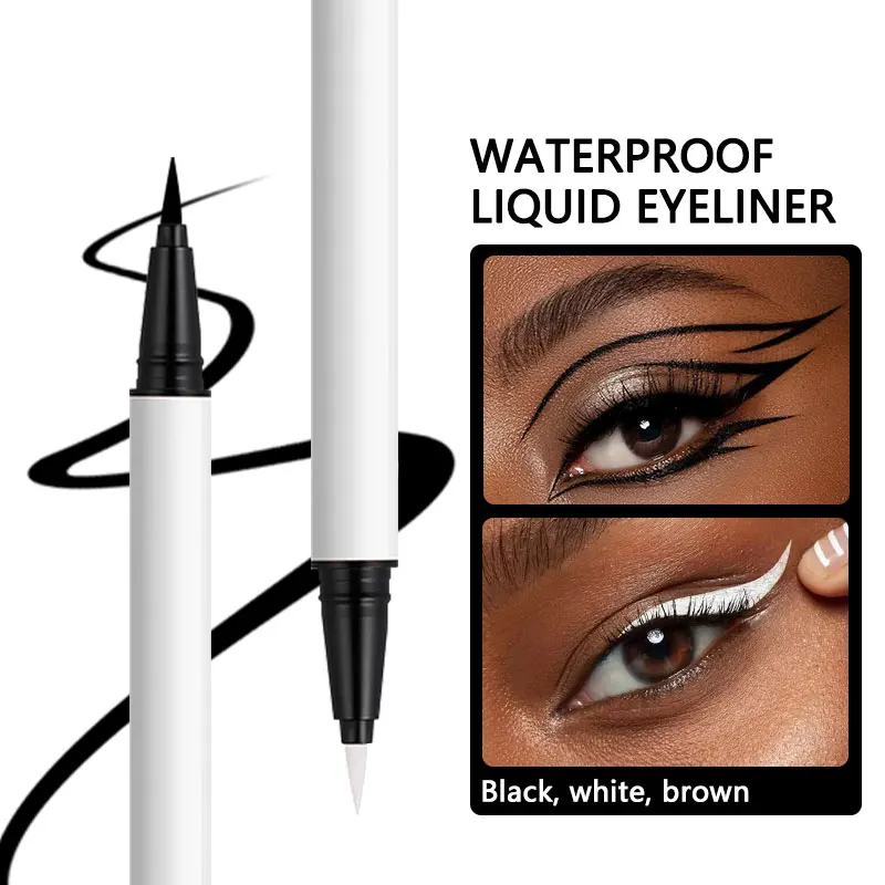 Long lasting eyeliner pen Ultra fine brush tip vegan private label waterproof wholesale eyeliner pen eyebrow pen