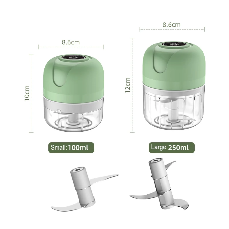 100ml 250ml Portable USB Rechargeable Electric Multi Mini Garlic Onion Carrot Chopper Food Processor