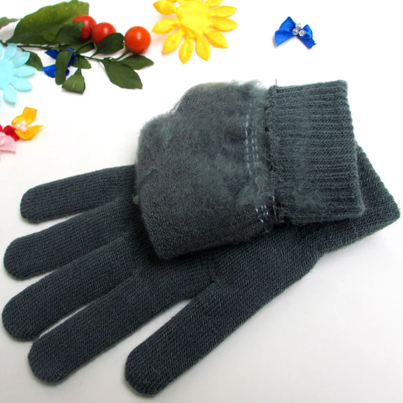 Wholesale Custom Factory Direct Warm Winter Gloves For Men And Women Thick Wool Knitted Gloves